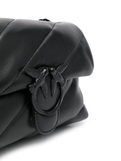 Shop Pinko Love Puff Mini Bag In Black