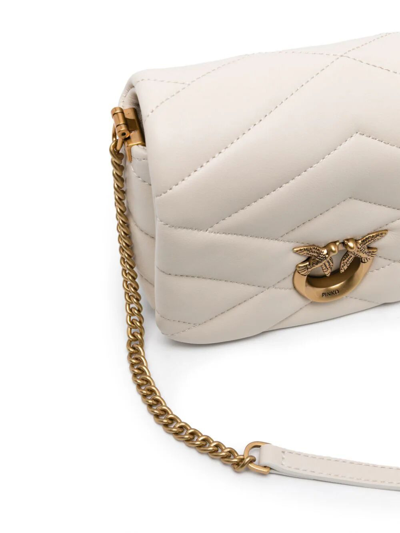 Shop Pinko Love Click Puff Baby Bag In White