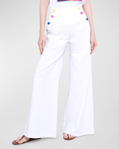 Shop Paolita Lido White Nautical Trousers