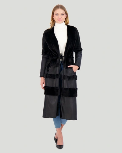 Shop Gorski Mink Nappa Coat In Black