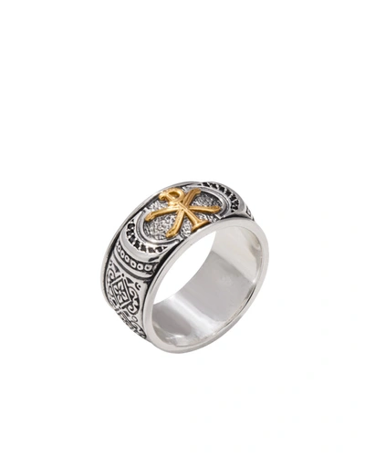 Shop Konstantino Stavros Sterling Silver 18k Yellow Gold & Spinel Ring Dkj829-130-292 Size 10 In Multi