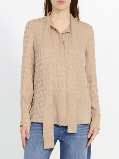 Shop Valentino Toile Iconographe Blouse Shirt In Pink