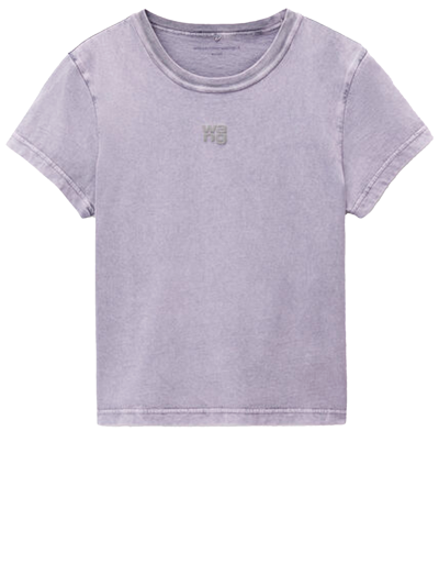 Shop Alexander Wang Logo Tshirt In Purple