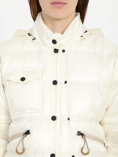 Shop Moncler Mauduit Short Down Jacket In White