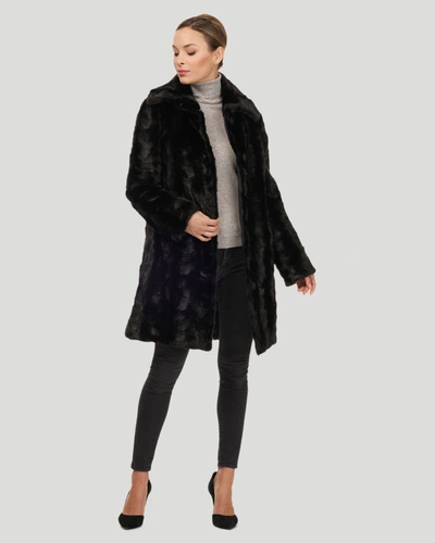 Shop Gorski Mink Reversible Short Coat In Black