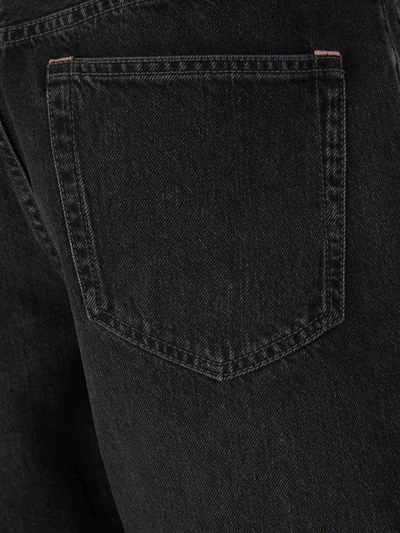 Shop Acne Studios Cotton Denim Bermuda Shorts In Negre