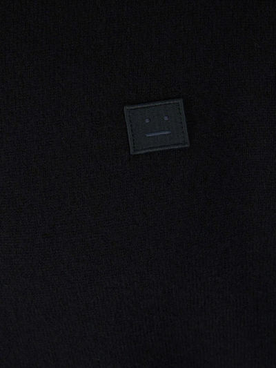 Shop Acne Studios Logo Wool Sweater In Negre