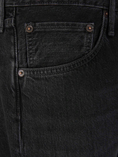 Shop Acne Studios Straight Cotton Jeans In Negre