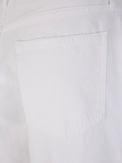 Shop Agolde Slung Baggy Jeans In Blanc
