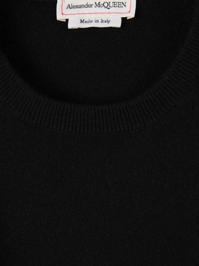 Shop Alexander Mcqueen Cashmere Logo Sweater In Negre