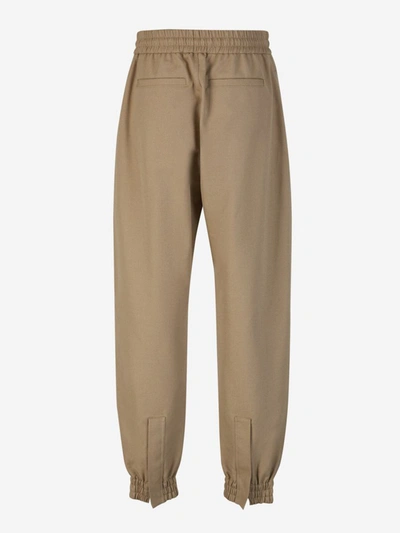 Shop Alexander Mcqueen Cotton Joggers In Taupe