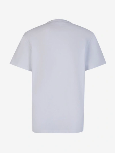 Shop Alexander Mcqueen Embroidered Cotton T-shirt In Blanc
