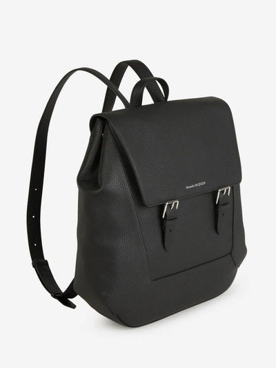 Shop Alexander Mcqueen Leather The Edge Backpack In Negre