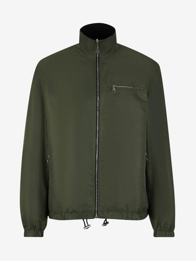 Alexander Mcqueen Graffiti Reversible Jacket In Green