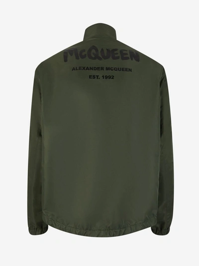 Alexander Mcqueen Graffiti Reversible Jacket In Green