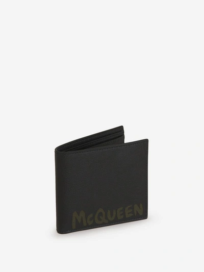Shop Alexander Mcqueen Printed Leather Wallet In Negre