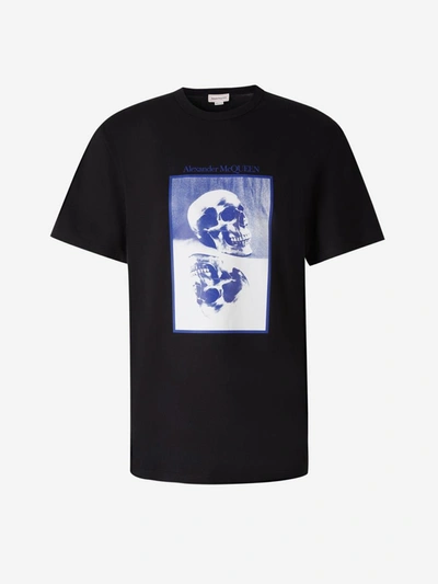 Shop Alexander Mcqueen Skull Graphic T-shirt In Negre