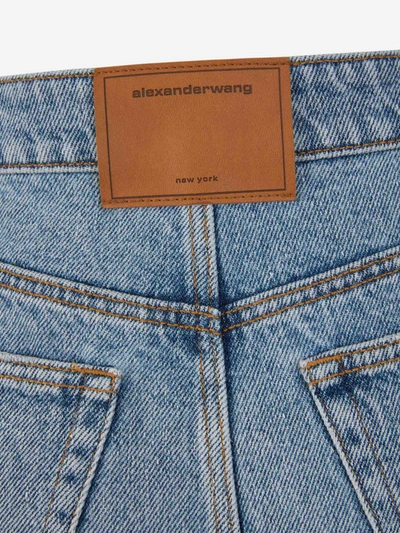 Shop Alexander Wang Cotton Denim Shorts In Blau Denim