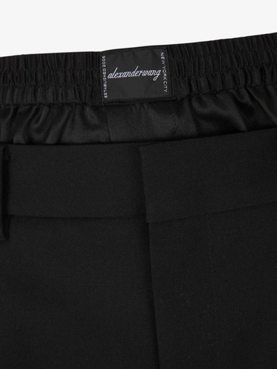 Shop Alexander Wang Formal Wool Pants In Negre