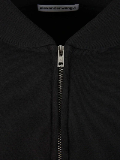 Shop Alexander Wang Hood Zipper Sweatshirt In Negre