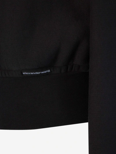 Shop Alexander Wang Hood Zipper Sweatshirt In Negre