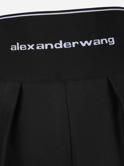 Shop Alexander Wang Pleated Safari Shorts In Negre