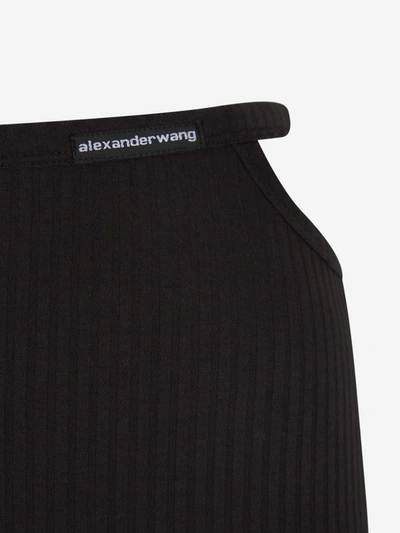 Shop Alexander Wang Ribbed Maxi Skirt In Negre