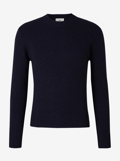 Shop Ami Alexandre Mattiussi Ami Paris Cashmere Knit Sweater In Blau Nit