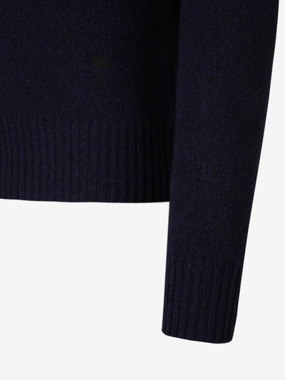 Shop Ami Alexandre Mattiussi Ami Paris Cashmere Knit Sweater In Blau Nit