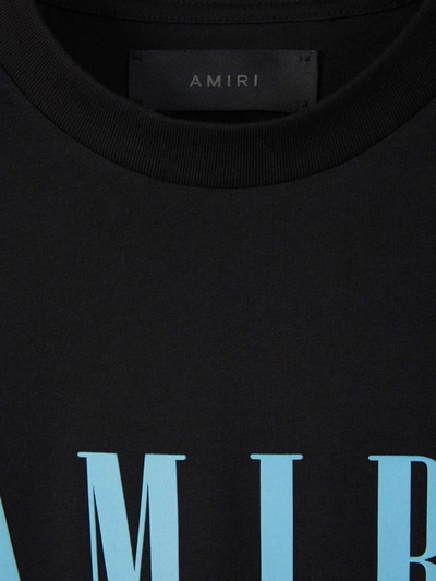 Shop Amiri Logo Cotton T-shirt In Negre