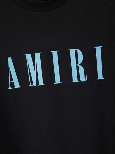 Shop Amiri Logo Cotton T-shirt In Negre