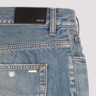 Shop Amiri Released Hem Straight Jeans In Blue
