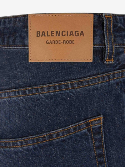 Shop Balenciaga Cotton Flare Jeans In Blau Marí