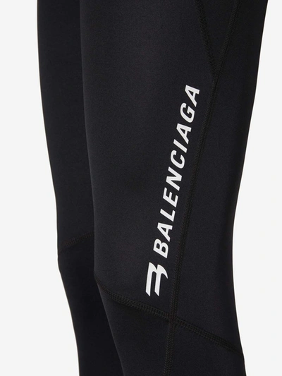 Shop Balenciaga Sporty B Leggings In Negre