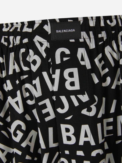 Shop Balenciaga Striped Logo Joggers In Negre