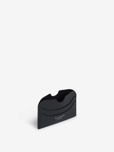 Shop Acne Studios Leather Logo Card Holder In Negre