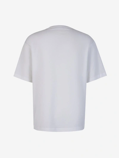 Shop Acne Studios Logo Cotton T-shirt In Blanc