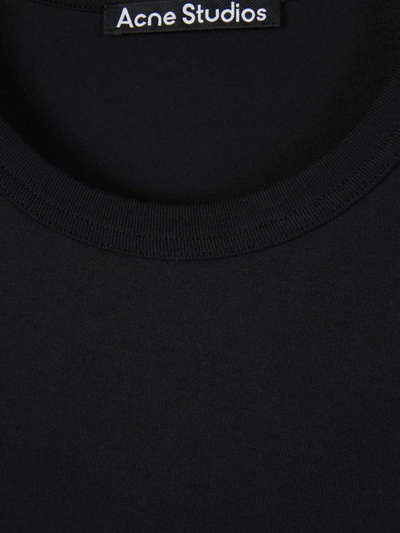 Shop Acne Studios Logo Cotton T-shirt In Negre