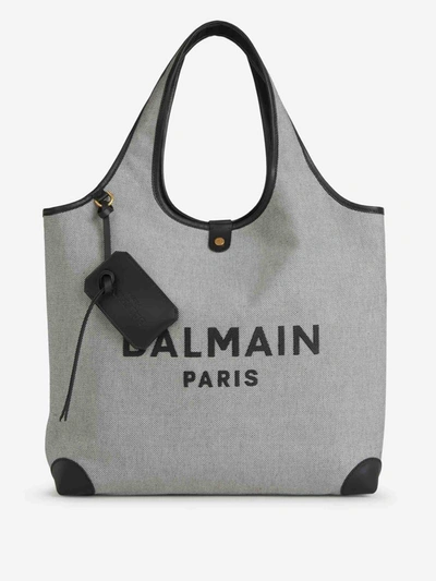 Shop Balmain B-army Shopper Bag In Negre