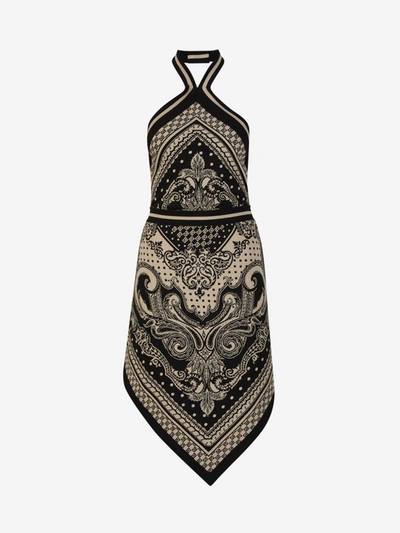 Shop Balmain Knit Midi Dress In Negre