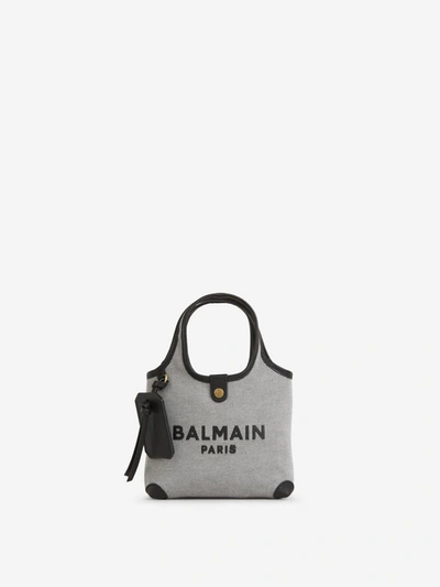 Shop Balmain Mini B-army Shopper Bag In Negre