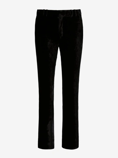 Balmain Velvet Trousers In Black