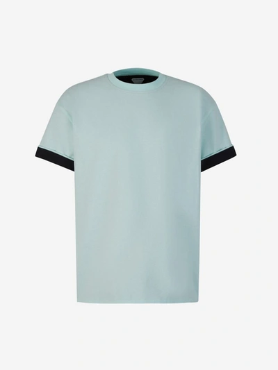 Shop Bottega Veneta Double Layer T-shirt In Blau Cel