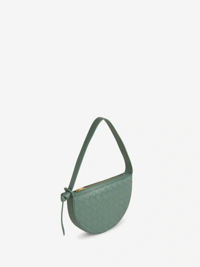 Shop Bottega Veneta Mini Sunrise Shoulder Bag In Verd Turquesa