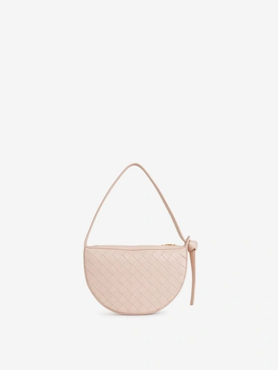 Shop Bottega Veneta Mini Sunrise Shoulder Bag In Rosa Pal