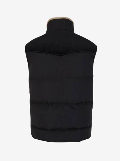 Shop Brunello Cucinelli Faux Fur Padded Vest In Negre