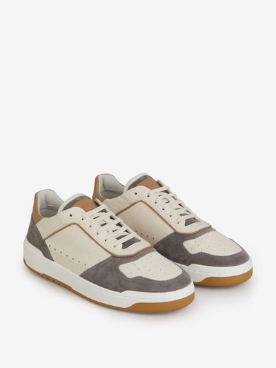 Shop Brunello Cucinelli Logo Knitted Sneakers In Beix