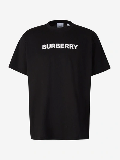 Shop Burberry Embossed Logo T-shirt In Negre