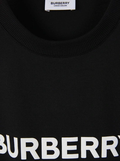 Shop Burberry Logo Cotton T-shirt In Negre
