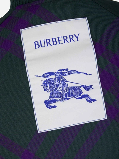 Shop Burberry Reversible Bomber Jacket In Verd Fosc